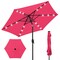 Best Choice Products 7.5ft Outdoor Solar Patio Umbrella for Deck, Pool w/ Tilt, Crank, LED Lights
